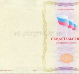 Свидетельство о Профессии Рабочего "Автоклавщик литья под давлением" в Екатеринбурге