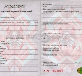 Аттестат о Полном Среднем Образовании Беларуси 2023г в Екатеринбурге
