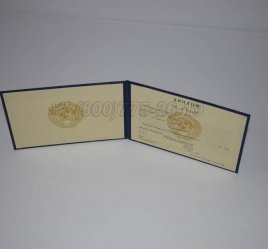 Диплом Техникума Советского Союза 1995г в Екатеринбурге